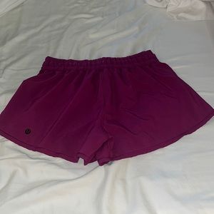 Purple Lululemon shorts. No liner. Size 6. Good condition!